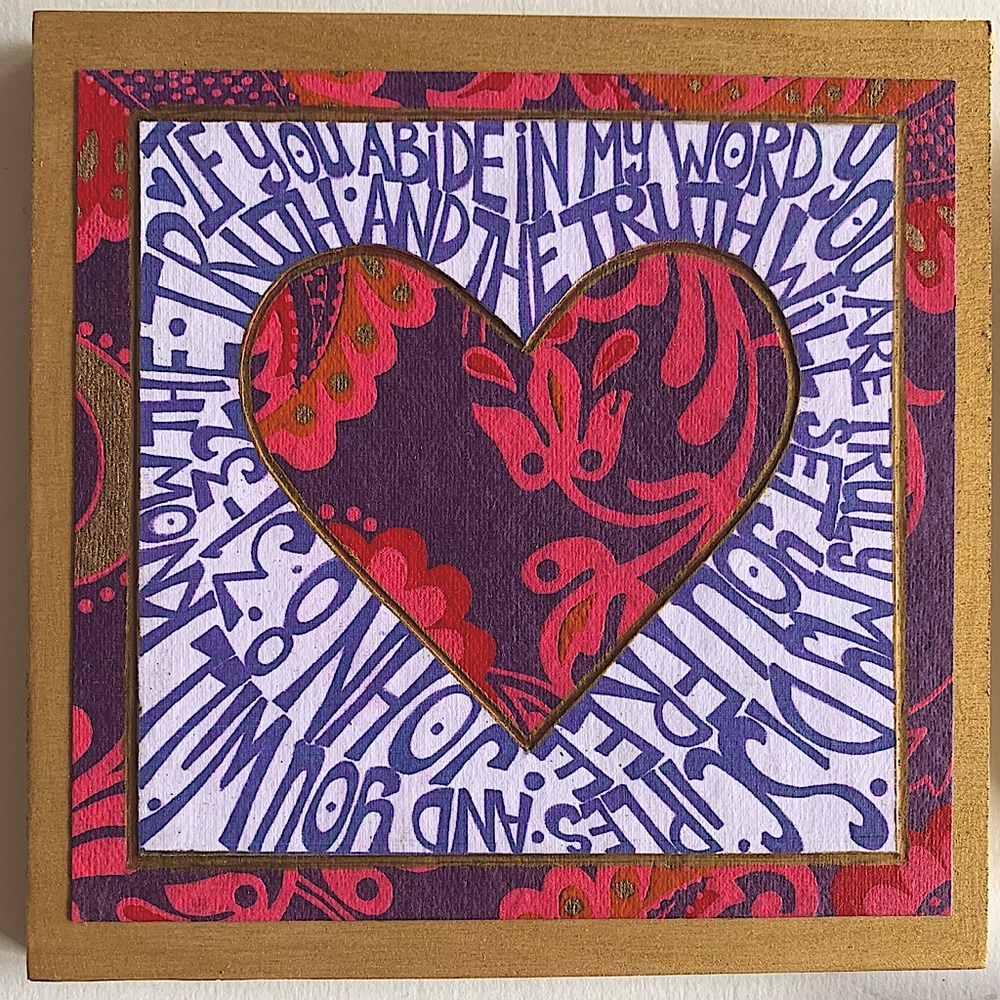 One of a kind handmade scripture art